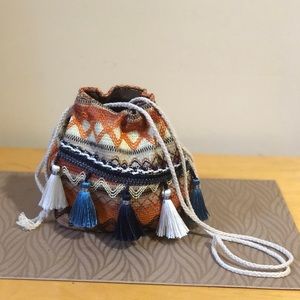 Crossbody Tassel Patterned Bag